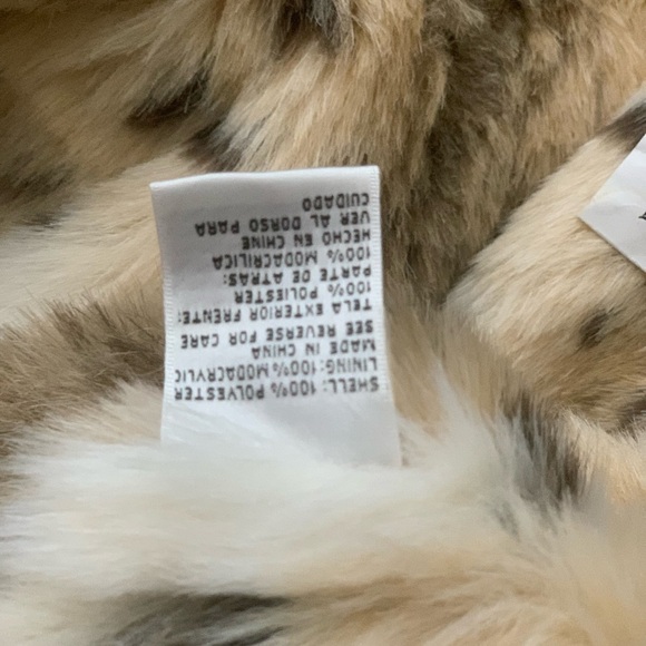 VTG Talbots women Size MP brown suede faux fur animal print reversible JacketNWT - Picture 14 of 16